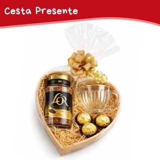 Cesta Presente Premium - Kit Café - Ideal para Aniversário, Dia dos Namorados
