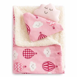 kit Manta Sherpa + Naninha para Bebê  Menino e Menina (1 Naninha) em Oferta na Shopee