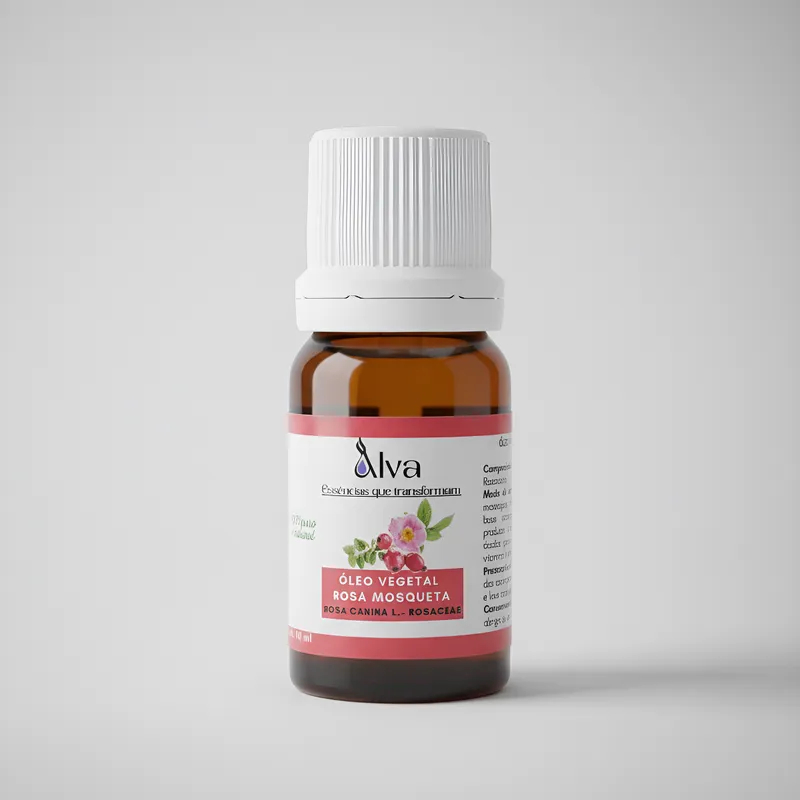 Óleo Vegetal de Rosa Mosqueta - 100% Puro - Alva - Frasco de vidro com gotejador 10 ml