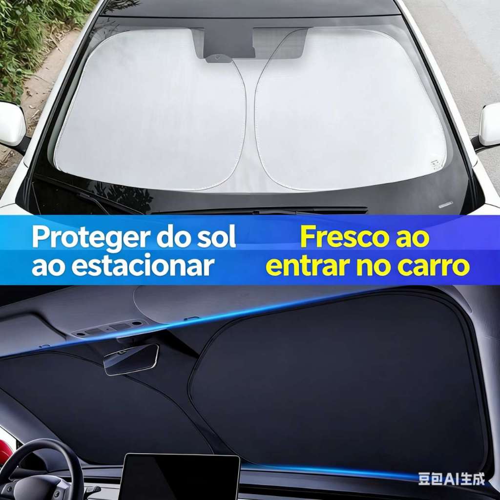 Pára-Brisa Do Carro Quebra Sol do Carro Sombra Capa Viseira Protetor Interior Anti UV Sol Brisas Dobrável Automóveis 2