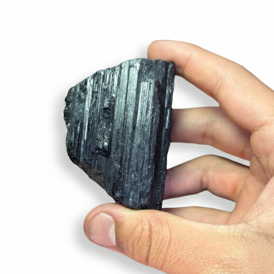 pedra turmalina negra bruta natural proteção e limpeza energética pedra 100% natural