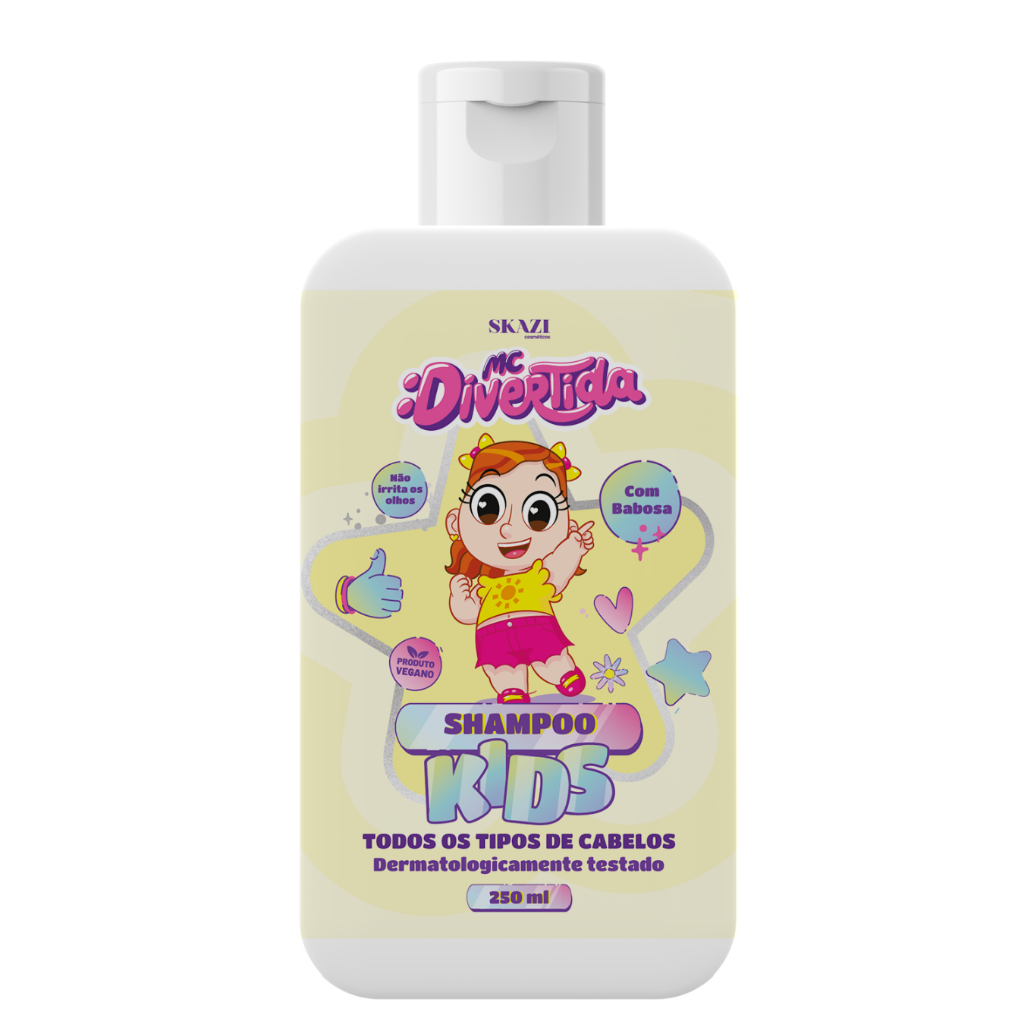 Shampoo Infantil SKAZI Kids MC Divertida 250ml Babosa Todos os Tipos de Cabelo Vegano em Oferta na Shopee