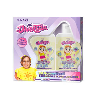Kit Shampoo + Condicionador Infantil SKAZI MC Divertida Todos os Tipos de Cabelo 250ml  Caixa Interativa para Brincar em Oferta na Shopee