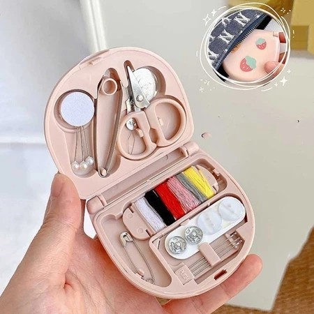 Mini Kit De Costura Viagem Bolsa Agulha Linha Emergencia7*6cm - Perfeito para uso doméstico e de viagem