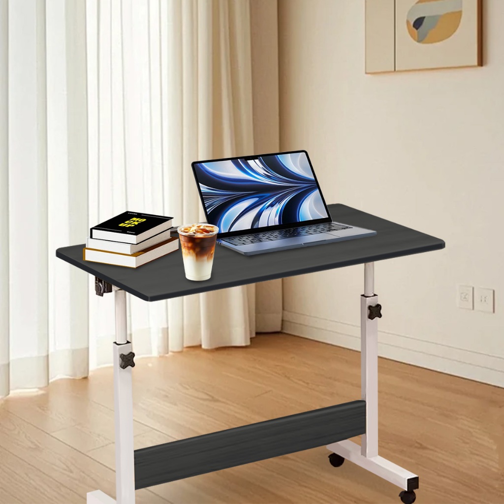 Mesa Giratória 180° Altura Ajustável com Rodas — Para Notebook, Tablet, Cama, Sofá · foto 2