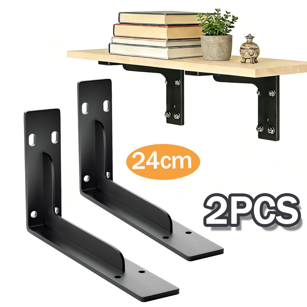Mão Francesa 2 peças Capacidade 350 kg Suporte Cantoneira para Prateleira de Madeira Industrial 24cm em Oferta na Shopee