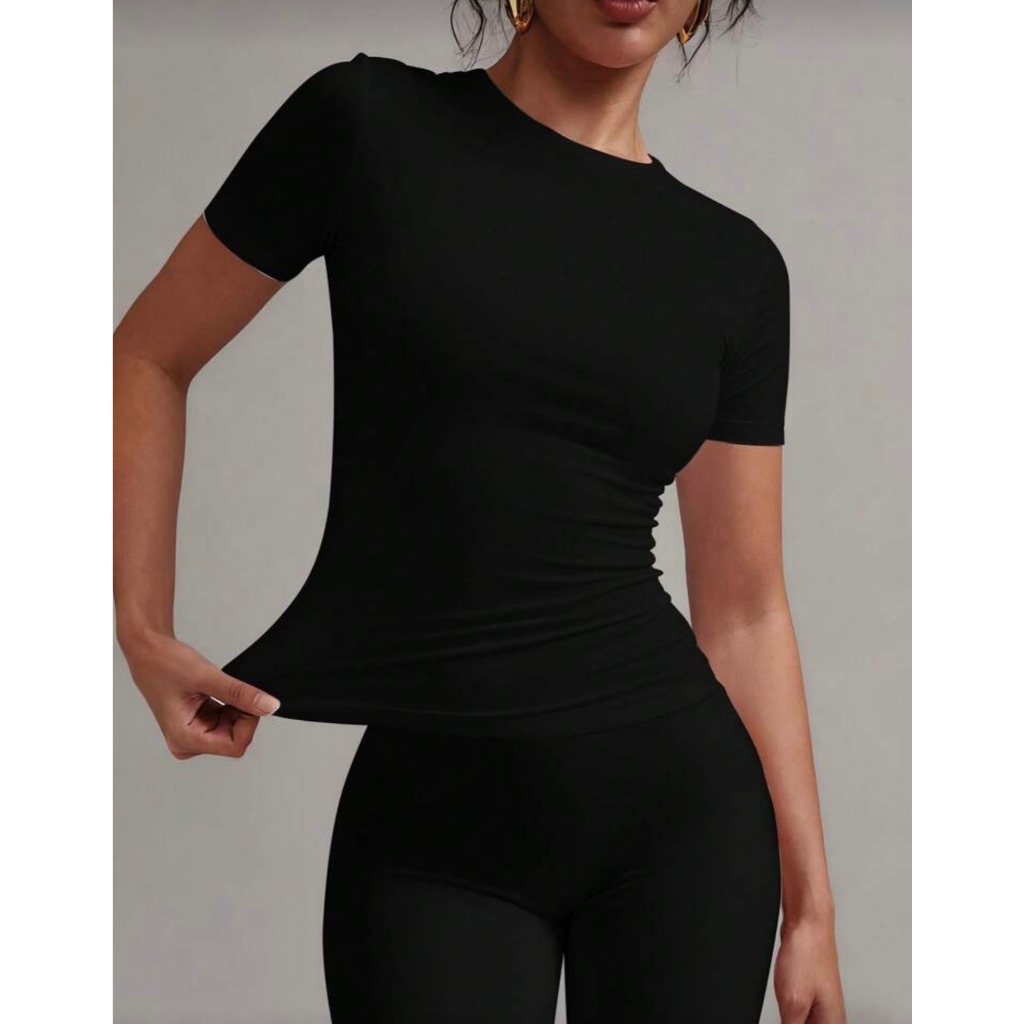 Blusa Feminina Fitness Compressão Slim Yoga Pilates