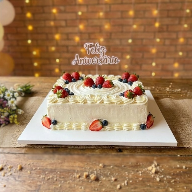 Tabuleiro para Bolo Profissional 40x50 cm Base de Papelão Kartona Tabua Retangular