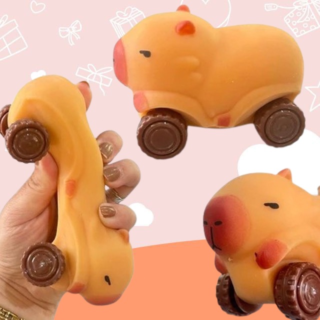 Brinquedo Anti-Stress Apertável Carro Capivara Macio para Alívio do Estresse - Squishy Macio E Puxa E Estica ansiedade em Oferta na Shopee