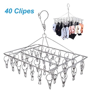 Varal 40 Prendedores Para Roupa Intima Para Calcinha Meia Cueca Reforçado inox 40 Prendedores em Oferta na Shopee