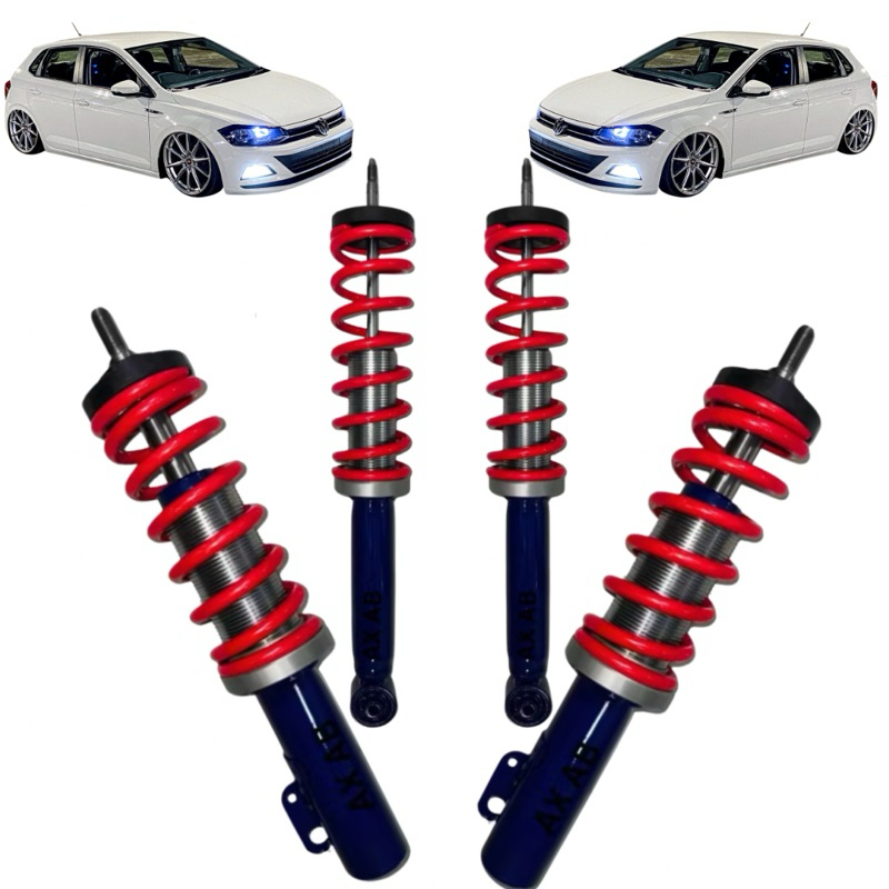Amortecedor Kit Rosca Slim Completo Suspensão Regulável - Polo 2003 A 2016