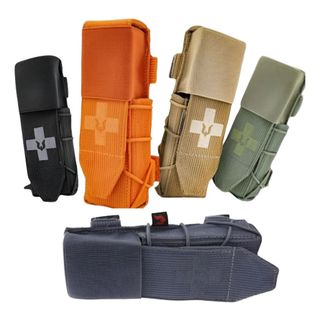 Porta Torniquete Semirrígido Desmodus: Preto, Laranja, Cinza e Caqui: Leve, Funcional e Resistente M.O.L.L.E