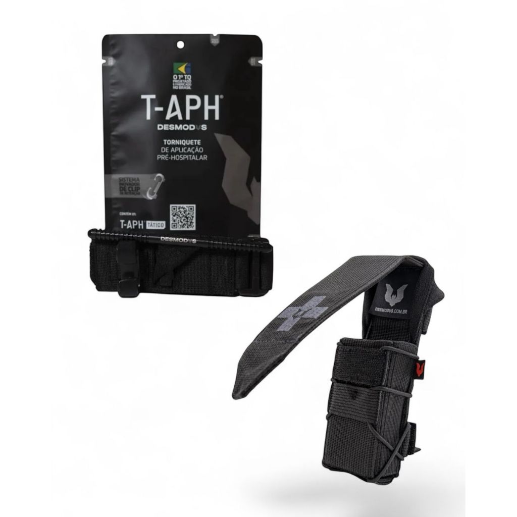 Kit Porta Torniquete + Torniquete Desmodus T-aph Profissional - Primeiros Socorros Tático Policial