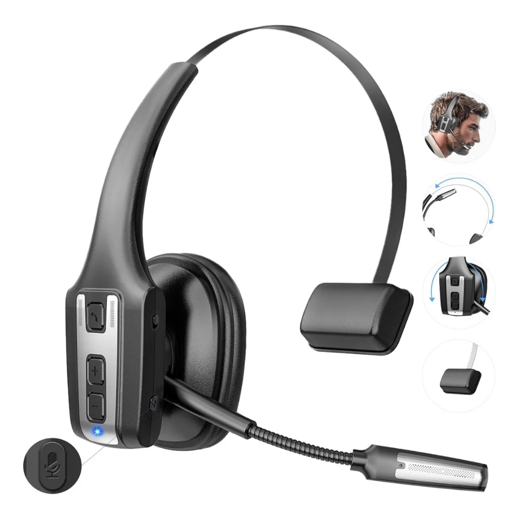 Fone de ouvido Bluetooth mãos-livres para uso em call centers em Oferta na Shopee