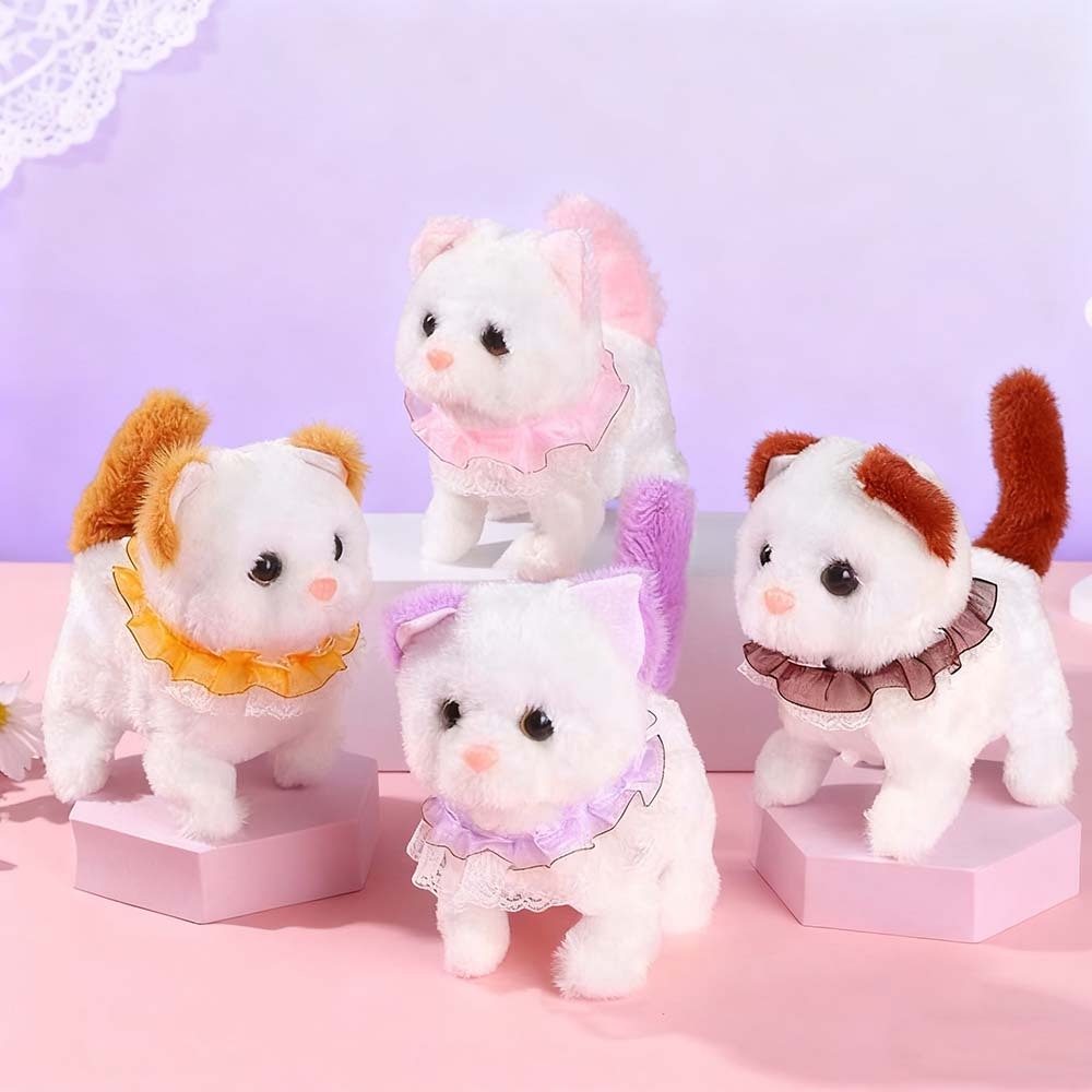 Gato De Pelúcia Animal Interativo Realidade Realistas Robô Elétrico Gatinho , Animais De Estimação Macios Brinquedos em Oferta na Shopee