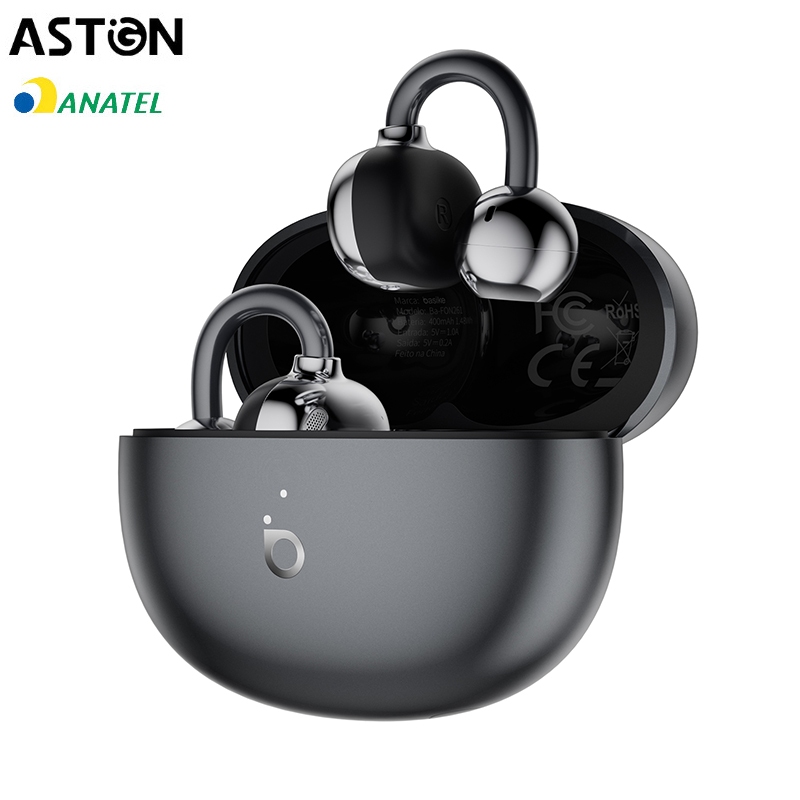 Astgn X Basike Fones de Ouvido Clip-on, Bluetooth 5.4, Cancelamento de Ruído ENC em Oferta na Shopee