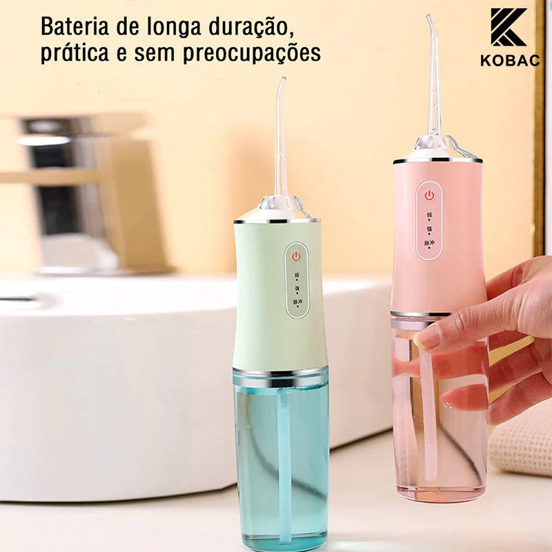 Irrigador Bucal Portátil recarregável via USB 220ml - Limpeza bucal eficiente para uso diário em Oferta na Shopee