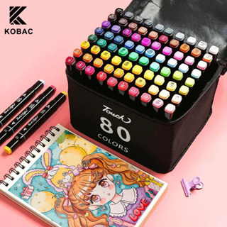 24/36/48/60/80 marcador de ponta dupla conjunto de canetas aquarela especial para pintura infantil caneta de papelaria em Oferta na Shopee