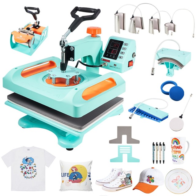 Prensa Térmica 11 IN 1 Kit Sublimação Completo Transferência Multiuso Personalizações Mecolour