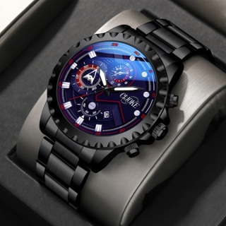 Relógio Masculino de Aço Inoxidável – Automático/Quartzo, À Prova d’Água, Luxo Business, Mostrador Luminoso em Oferta na Shopee