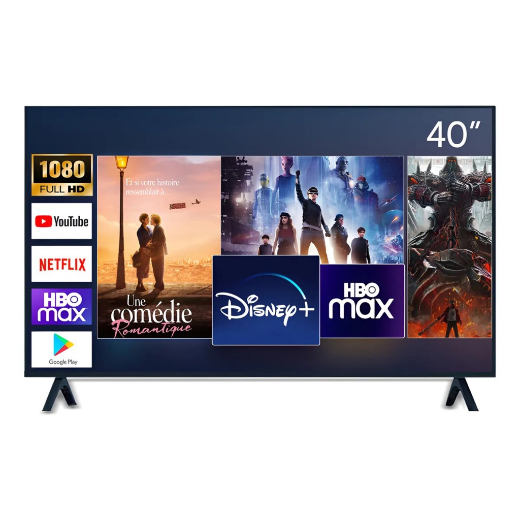 Smart Tv (40/24/32/43 Polegadas) Ray Vasi Full HD Wi-Fi 100/240v Android Tv - com Controle Remoto Padrão - Miniatura 2