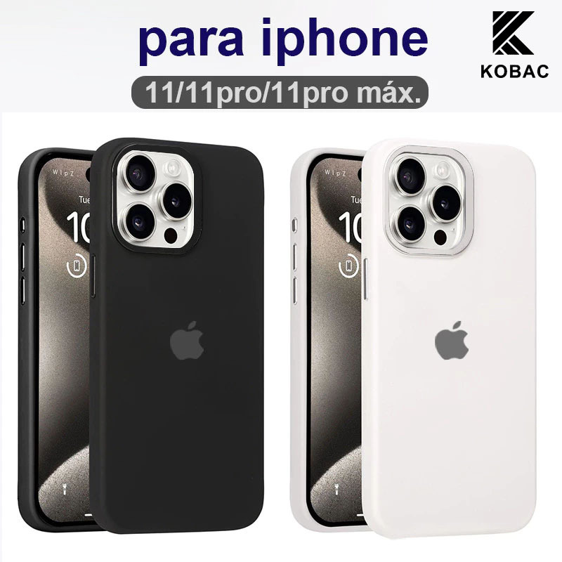 Capa de silicone fosco com textura estética para iPhone 11/11 Pro/11 Pro Max 15/15Pro/15 Pro Max em Oferta na Shopee