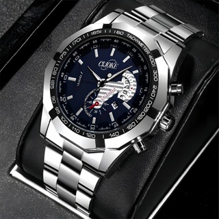 Relógio Masculino  Aço Inoxidável À Prova d'Água Quartzo Design Luxuoso Esporte e Dia a Dia em Oferta na Shopee