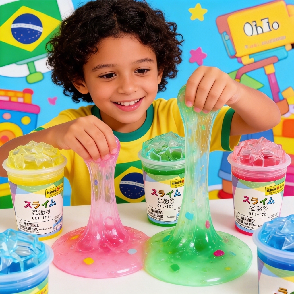 KIT 12 Slime Verao Effeto Bolhas Geleca Borbulhas Macia Frescura para Criancas