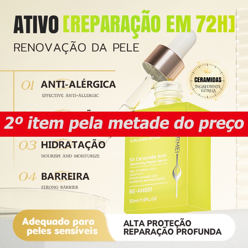 BEIERMEI Sérum Reparador Anti-Sensibilidade 5X Ceramida 30g/1.0FL.OZ Repara a pele danificada, nutre e hidrata. em Oferta na Shopee