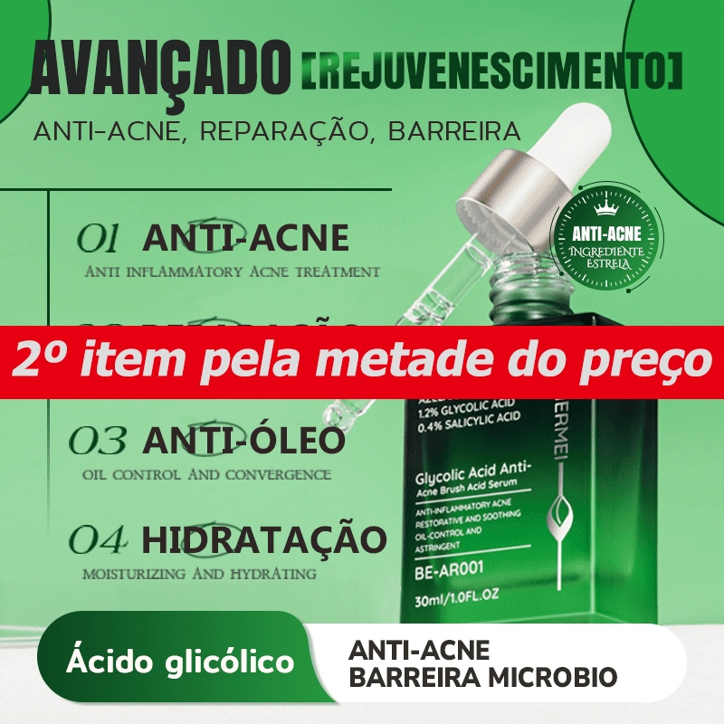 BEIERMEI Sérum Exfoliante Antiacne com Ácido Glicólico 30ml / 1.0 FL.OZ Anti-inflamatório para acne Repara e acalma em Oferta na Shopee