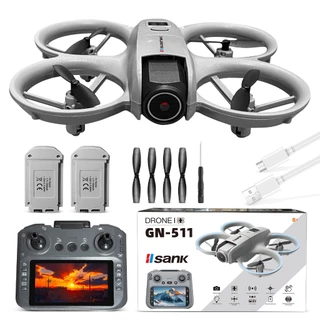 Drone GN 511 Com Câmera HD,Controle com Tela Bateria Dupla,Voltar à Casa Automaticamente Siga-Me 2 B