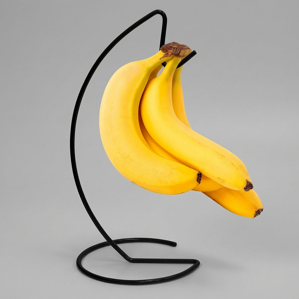 Suporte Mesa Fruteira Gancho para Pendurar Bananas Multiuso Preto em Oferta na Shopee