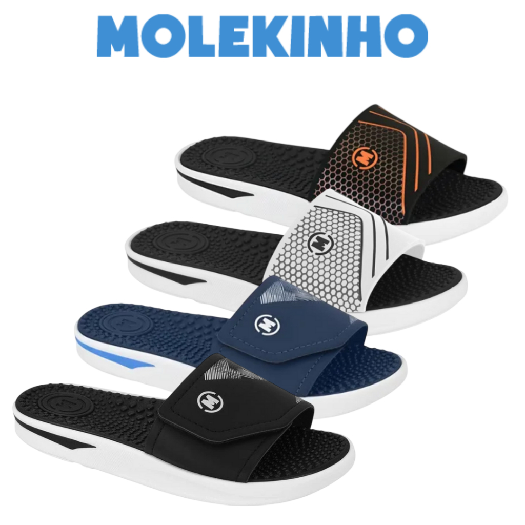 Sandália Infantil Molekinho Slide Chinelo Menino Gáspea em Oferta na Shopee