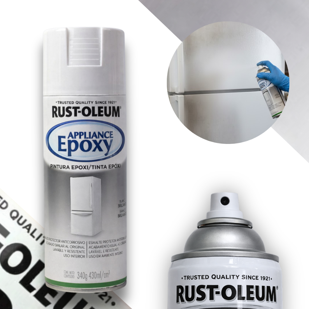 Spray Para Eletrodomésticos Epoxy Branco Brilhante Rust Oleum em Oferta na Shopee