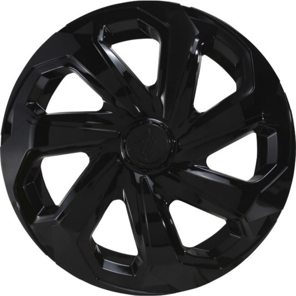 01 Calota Central Spider Black Aro 15 Tampa Miolo de Roda Design Esportivo com Encaixe Preciso