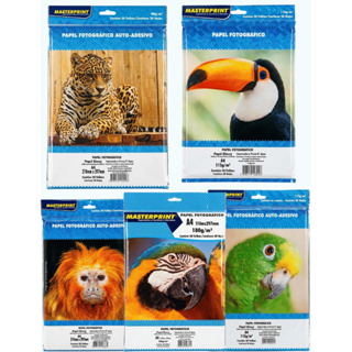 Papel Fotográfico 80/115/130/180/230g Premium A4 Brilhante Glossy Adesivo À Prova D'água Masterprint em Oferta na Shopee