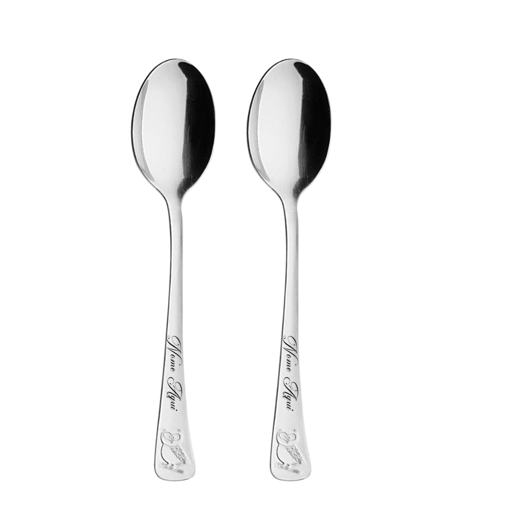 KIT 2 COLHERES INFANTIS TRAMONTINA COM NOME PERSONALIZADAS em Oferta na Shopee