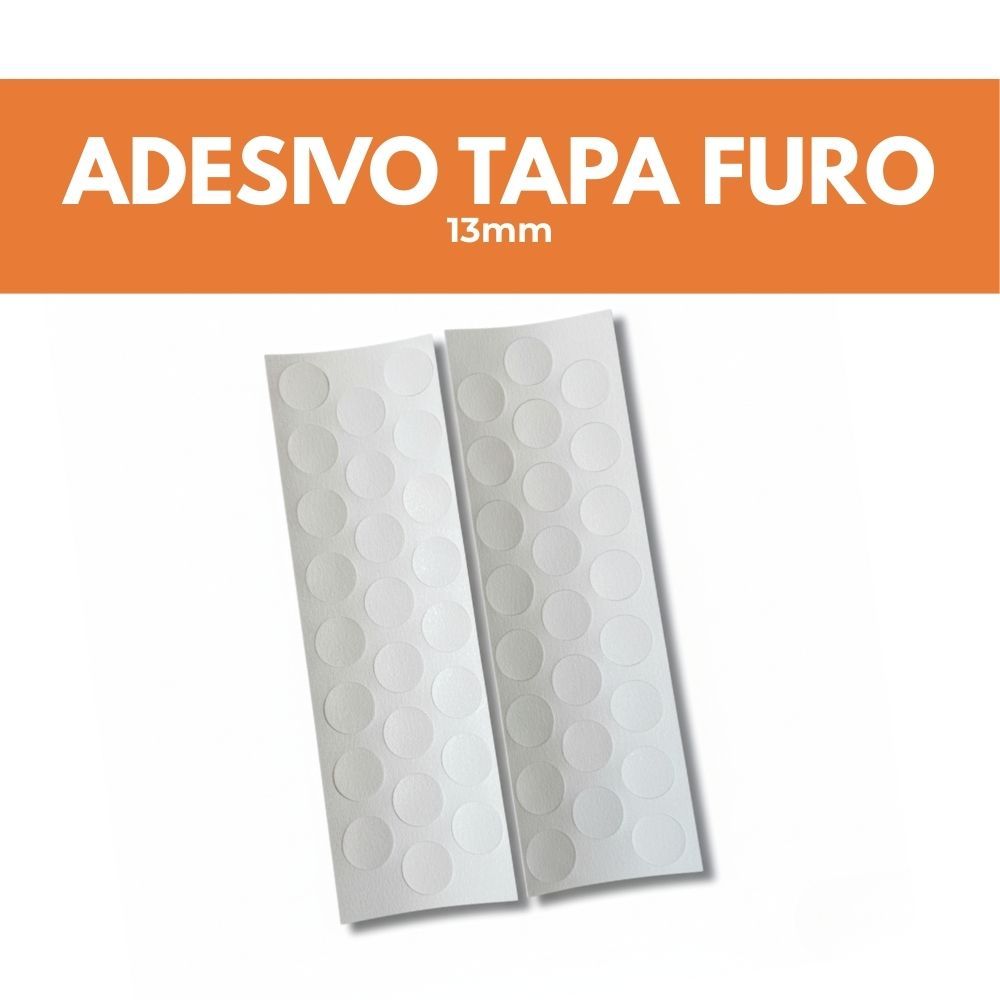 Kit Cartelas 48 Adesivos Tapa Furo Branco TX PVC 13mm Autoadesivo Acabamento Moveis MDF em Oferta na Shopee