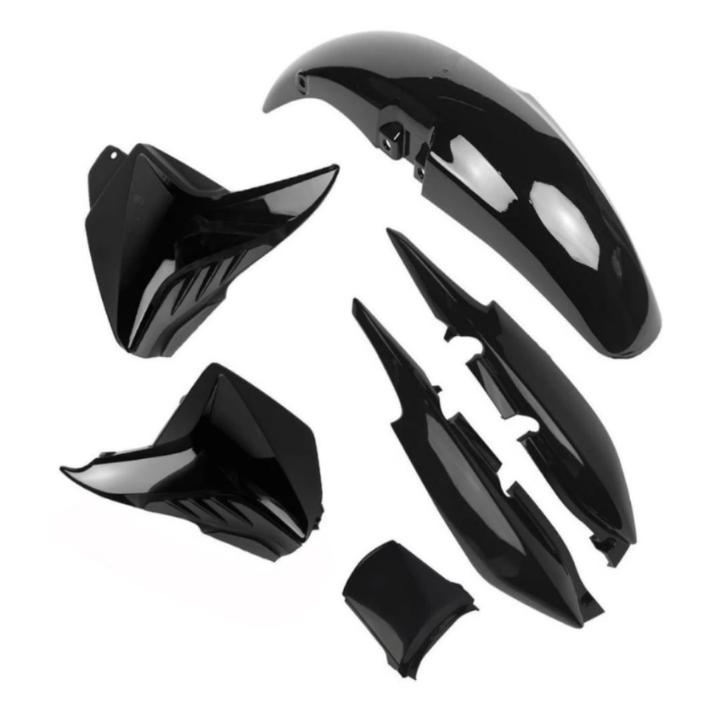 Kit Carenagem Plástico Fan 125 2009 até 2013 ABS Virgem Wester Rabeta Tampa Paralama Cg 125