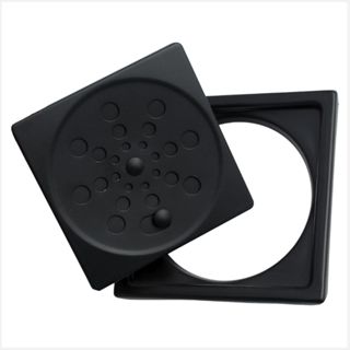 Ralo Tampa Gralha Quadrada Preta Black Inox + Porta Grelha Preto Inox em Oferta na Shopee