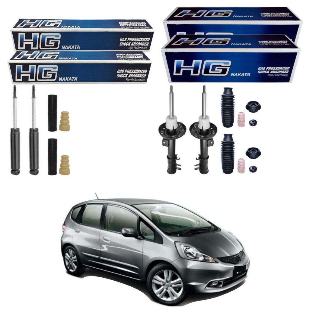 KIT 4 AMORTECEDOR FIT 2009 A 2013 NAKATA + KIT
