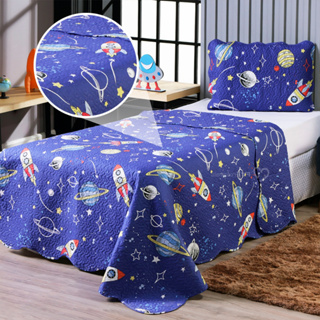 Kit Roupa de Cama Solteiro Infantil 2 Peças Estampas Divertidas Colcha e Fronha Para Menino e Menina em Oferta na Shopee
