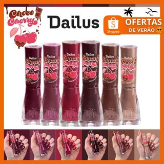 Kit 6 Esmaltes Dailus Nova Coleção Choco Cherry Esmalte Atacado Cheirinho em Oferta na Shopee