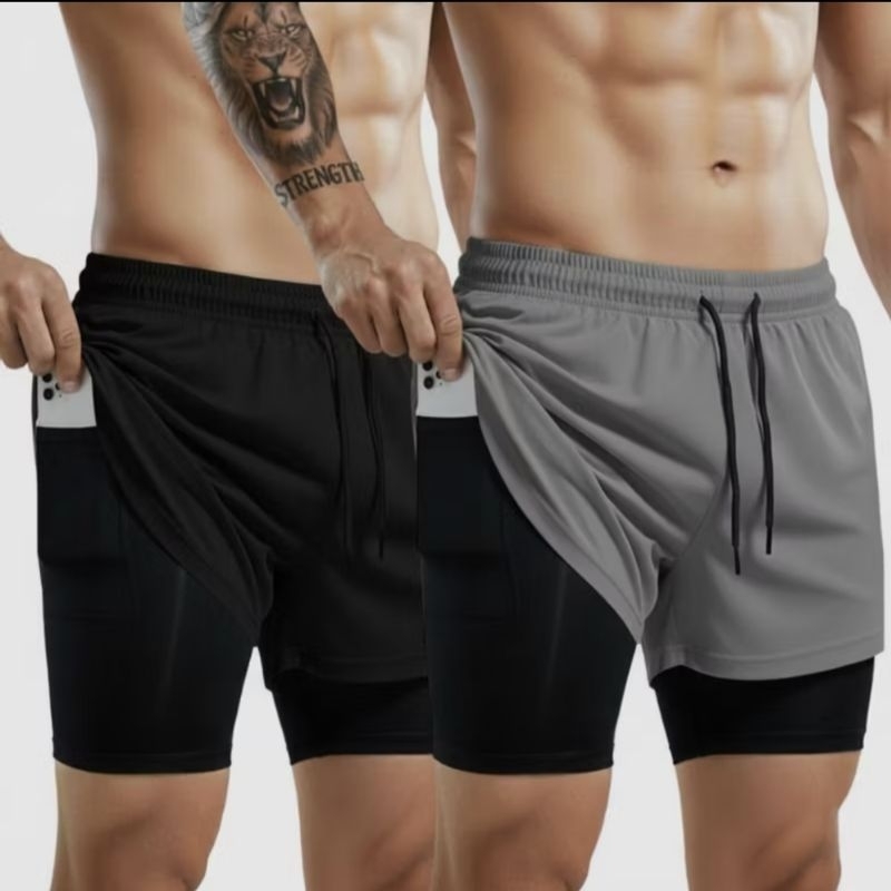 Shorts profissionais para maratona, unissex, ideais para exercícios de verão, treino de basquete e com forro.