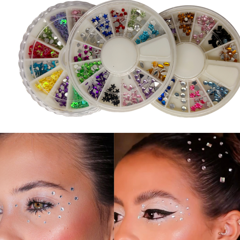 Disco de Brilhos para Maquiagem ou Unhas - Pedrarias de Maquiagem - Make de Carnaval
