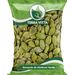 Semente de Abóbora Crua Sem Casca Verde