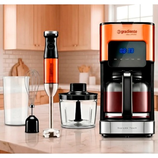 Kit Cozinha Gradiente Cafeteira Digital + Mixer 3 Em 1 Cobre Collection em Oferta na Shopee