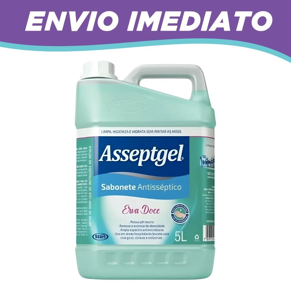 Sabonete Antisséptico Asseptgel Erva Doce 5L - Start