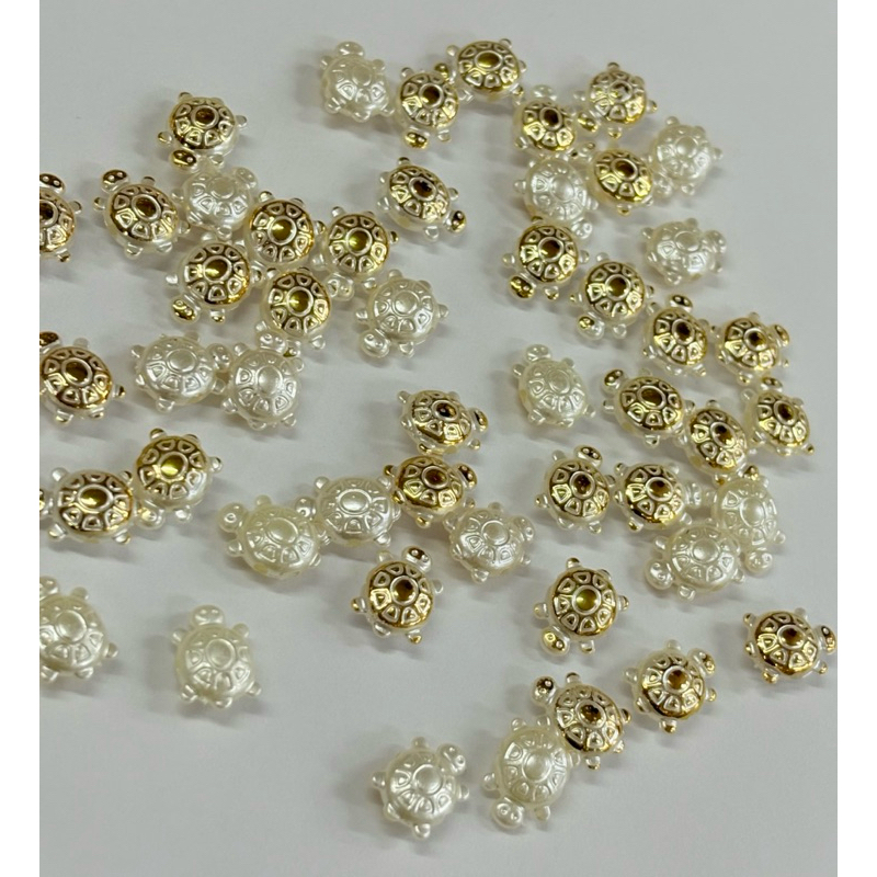 50 Tartaruga de Pérola 1cm – Furo Passante em Oferta na Shopee