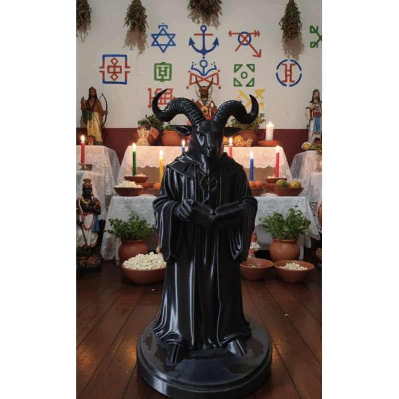 Imagem estátua Belzebu feito em côr única (preto)